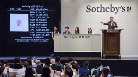 Sotheby’s sets new world auction record for any diamond or jewel