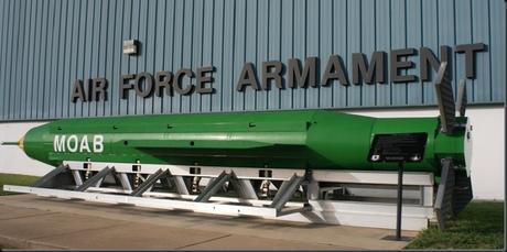 The USA drops the largest non nuclear bomb in history for the first time.