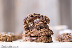 Oatmeal Chocolate Chip Cookies (Gluten Free + Vegan)