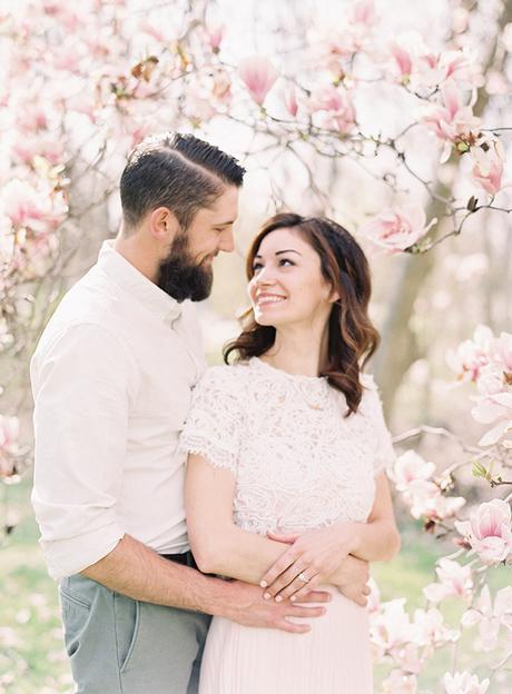 Pretty spring engagement session
