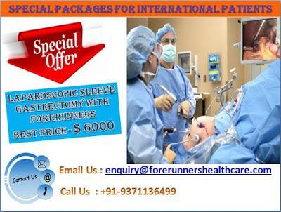 Get Best Price Laparoscopic Sleeve Gastrectomy Surgery in India : Contact Forerunners Healthcare