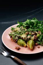 Brussels Sprouts and Hamburger Gratin