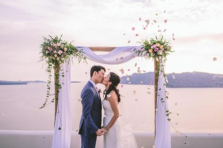 Gorgeous elopement in Santorini | Christine & Olimpio