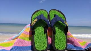 Ahhsoles Green Coral Flip flops