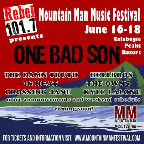 One Bad Son will headline Mountain Man 2017 at Calabogie Peaks Resort