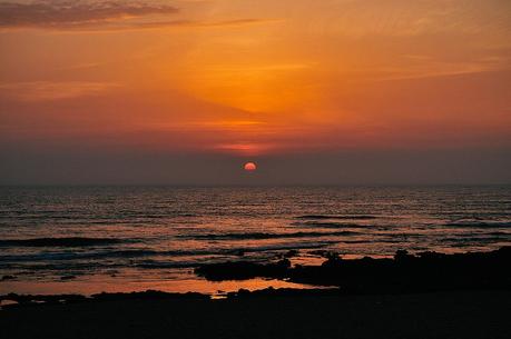 sunset at Praia do Cabo do Mundo, Matosinhos