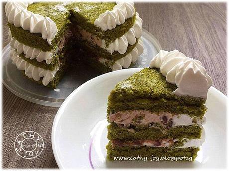 Matcha Azuki Bean Cake