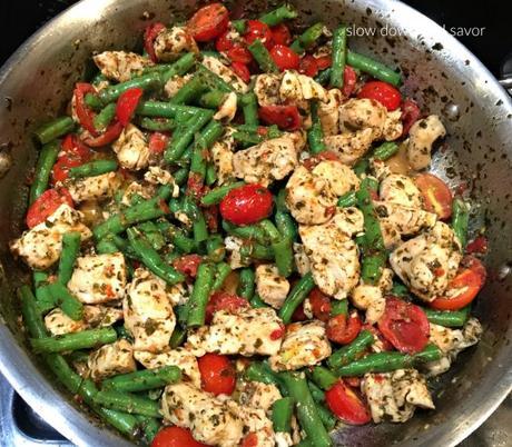 Eat your rainbow with Chicken Pesto Pasta