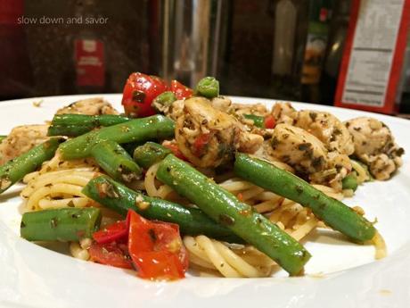 Eat your rainbow with Chicken Pesto Pasta