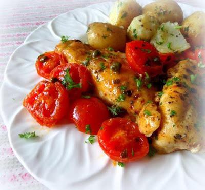 Chicken with Cherry Tomatoes and  Capers