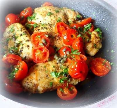 Chicken with Cherry Tomatoes and  Capers