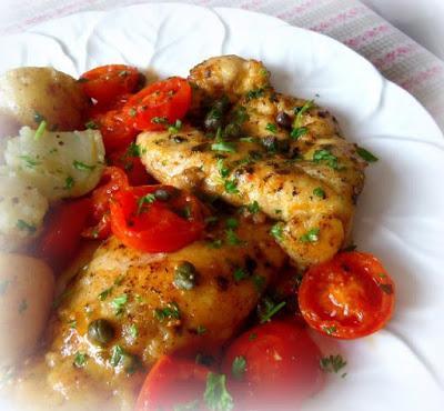 Chicken with Cherry Tomatoes and  Capers