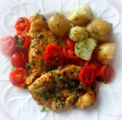 Chicken with Cherry Tomatoes and  Capers