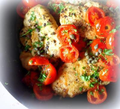 Chicken with Cherry Tomatoes and  Capers