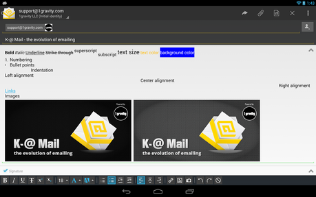 K-@ Mail Pro - email evolved - screenshot