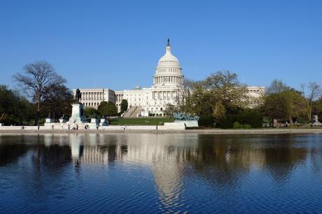 US Capitol and Reflection of Capitol hill Washington DC