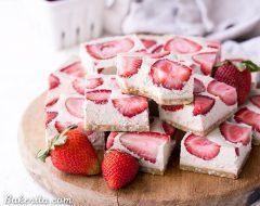 No-Bake Strawberry Shortcake Bars (Gluten Free, Paleo + Vegan)