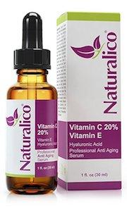 Naturalico Anti Aging Organic 20% Vitamin C Serum for Face with Hyaluronic Acid