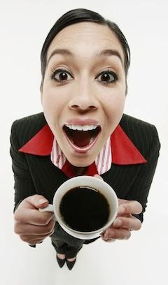 business woman with cup of coffee