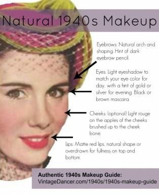 How to create a natural 1940s makeup look. 
