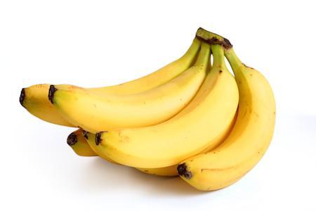 Bananas on white background
