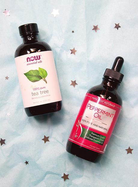 How I use Peppermint Oil and Tea Tree Oil in my beauty routine.