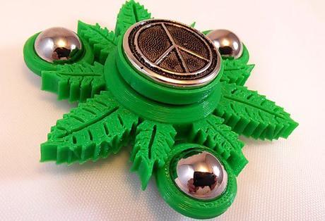 Peace & Ganja Green 420 Hand Spinner