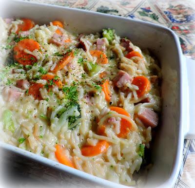 Cheesy Ham and Vegetable Rice