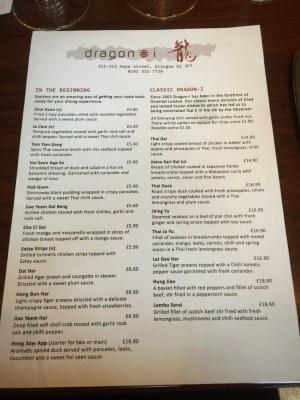 Food review: Dragon-I, Glasgow