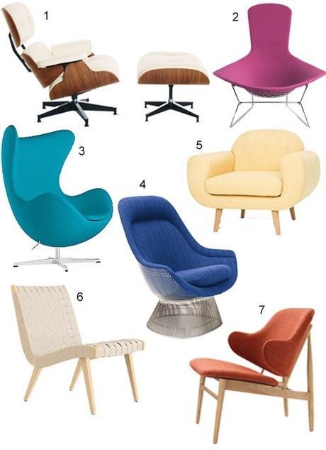 Mid-Century Modern Lounge Chairs Modern Living Room Furniture