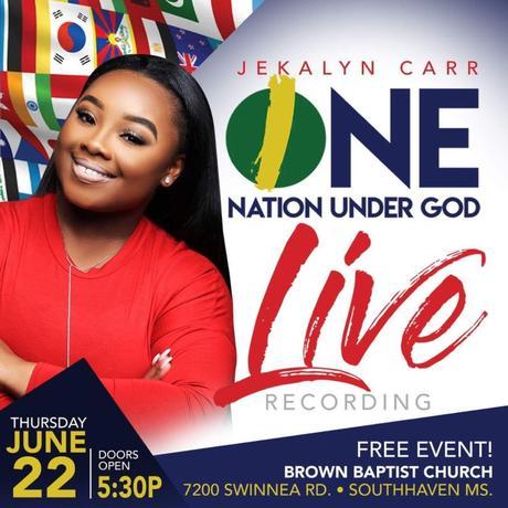 JeKalyn Carr Preps For One Nation Under God Live Recording