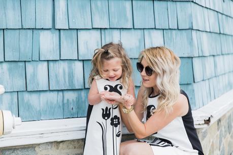 Mommy and me style: black and white matching dress from the Victoria Beckham for Target collection