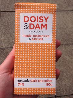 Doisy & Dam Maple, Toasted Rice & Pink Salt Dark Chocolate