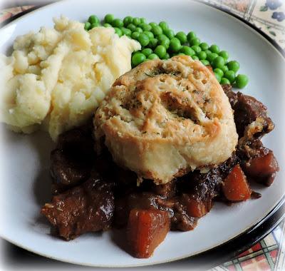 Beef Casserole with Horseradish Dumplings