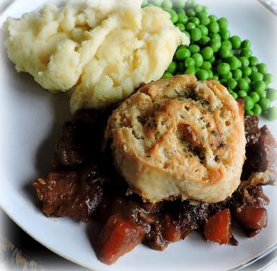 Beef Casserole with Horseradish Dumplings