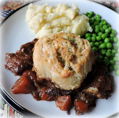 Beef Casserole with Horseradish Dumplings