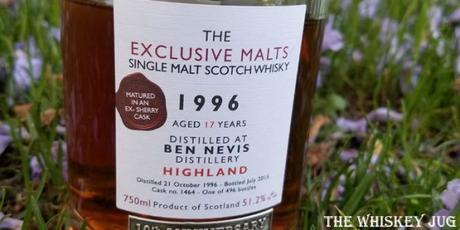 1996 Exclusive Malts Ben Nevis 18 Years Label