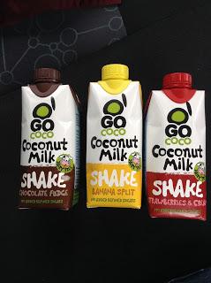 Go Coco Coconut Shakes: Chocolate Fudge, Banana Split, Strawberries & Cream