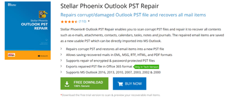 Stellar Phoenix Outlook PST Repair Review : PST Recovery Software