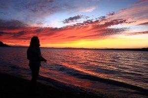 Sunset over Skilak Lake.