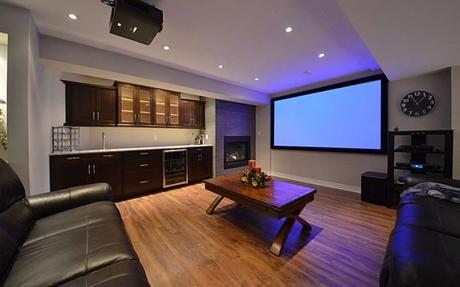 Basement Home Theater Design Ideas (	Awesome Picture)