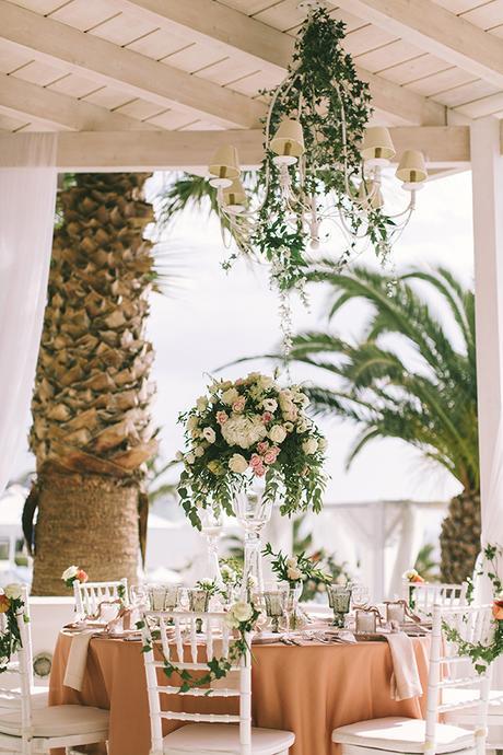 Romantic peach and white wedding in Mykonos | Pia & George