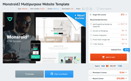 WordPress Themes vs HTML Templates Features Compared Via Monstroid2