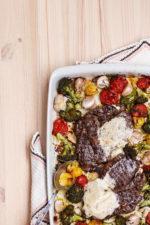 Rib Eye Steak with Oven-Roasted Vegetables