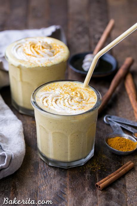 Golden Milkshakes are smooth, creamy, and refreshing, and they're loaded with anti-inflammatory turmeric and other health-boosting spices. This easy drink recipe is one you'll love sipping on hot days!