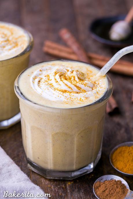 Golden Milkshakes are smooth, creamy, and refreshing, and they're loaded with anti-inflammatory turmeric and other health-boosting spices. This easy drink recipe is one you'll love sipping on hot days!