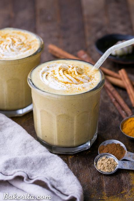 Golden Milkshakes are smooth, creamy, and refreshing, and they're loaded with anti-inflammatory turmeric and other health-boosting spices. This easy drink recipe is one you'll love sipping on hot days!