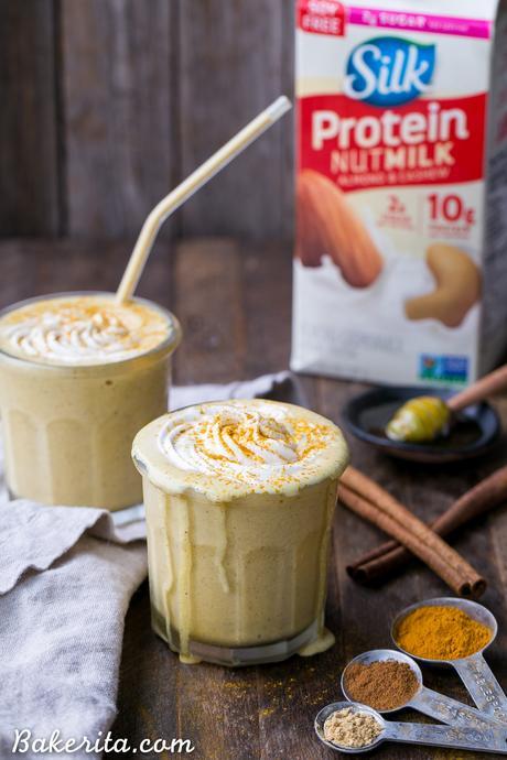 Golden Milkshakes are smooth, creamy, and refreshing, and they're loaded with anti-inflammatory turmeric and other health-boosting spices. This easy drink recipe is one you'll love sipping on hot days!