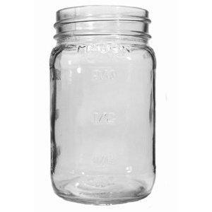 Image: 16 oz. Embossed Square Mason Jar (Case of 12)
