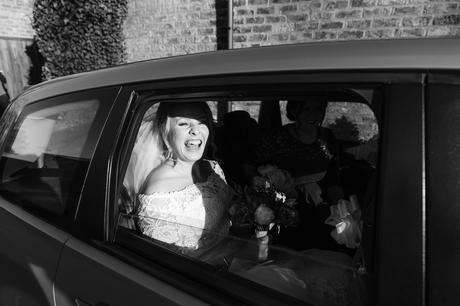 Bride arriving at The Normans Wedding Venue in York